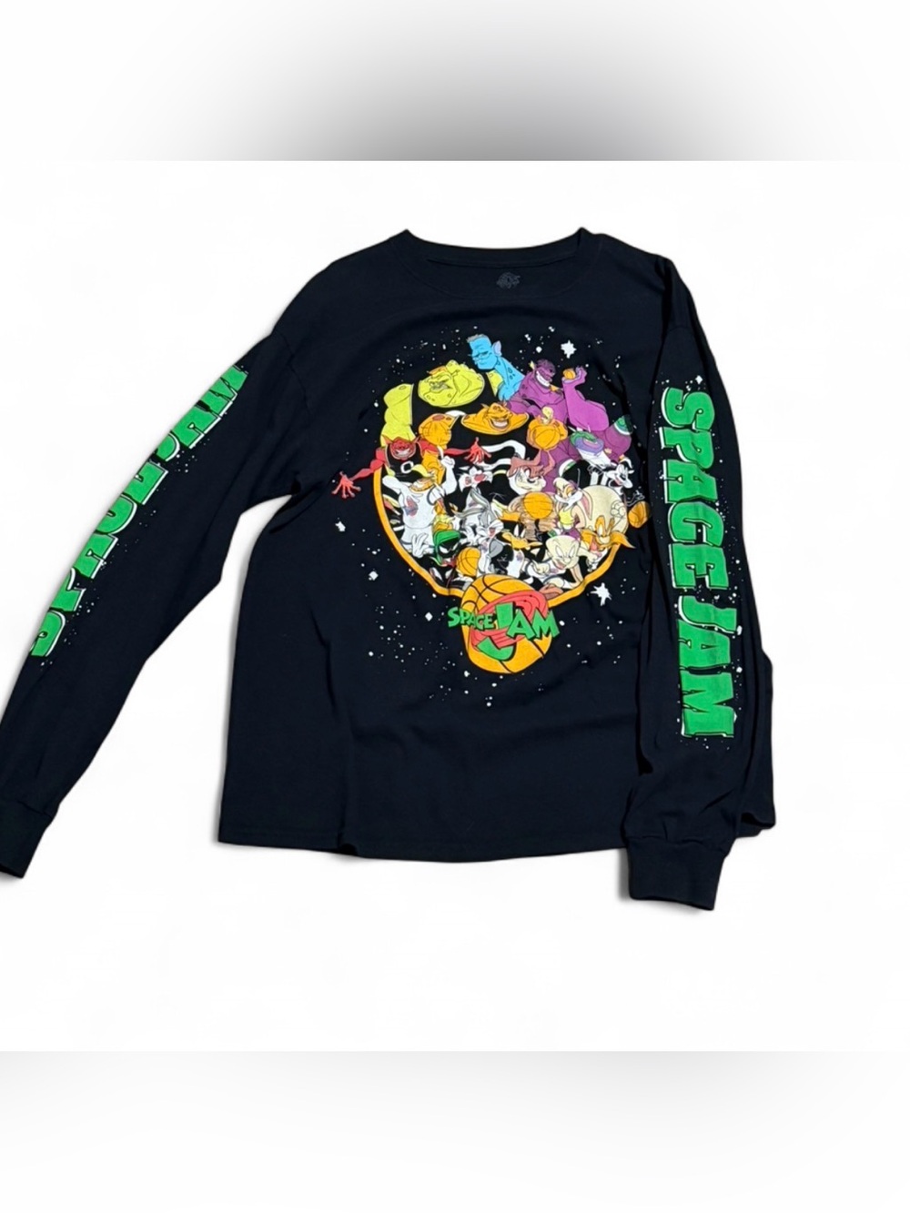 Space Jam Black Long-Sleeve Graphic Tee
